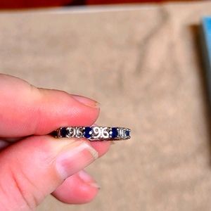 Kay jewelers blue stone all around ring